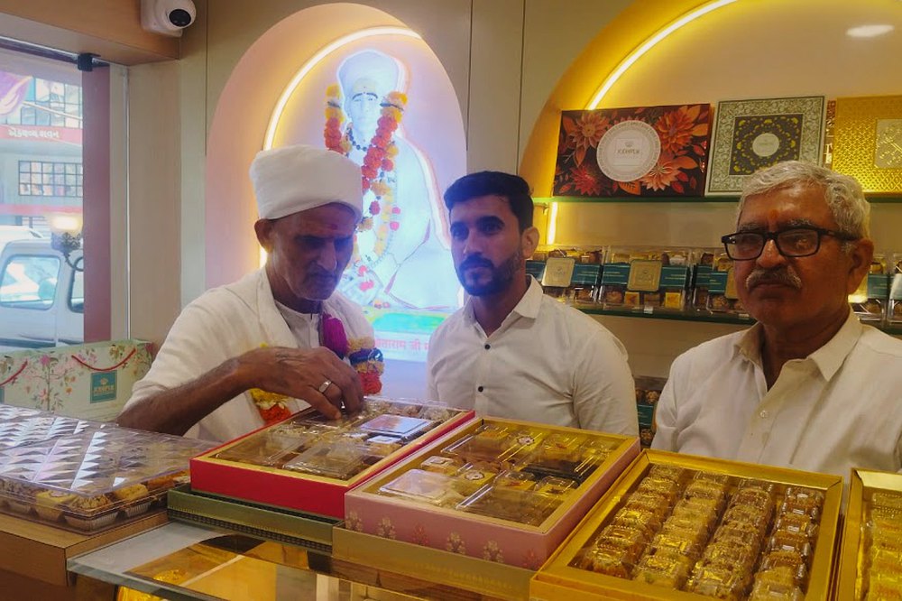 The team behind the counter at Jodhpur Sweets Company